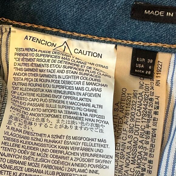 Massimo Dutti High Rise Baby Boot Crop Jeans Size 6 NWOT - Picture 15 of 16